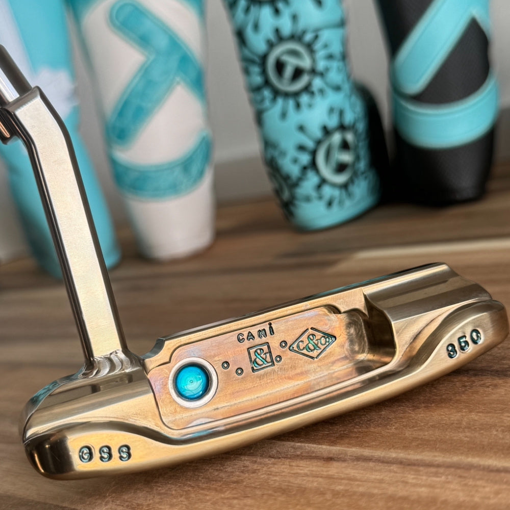 Scotty Cameron Vertical Stamp Masterful GSS 009 Welded Mid Neck Two Tone  Cami Co 350G Circle T Putter