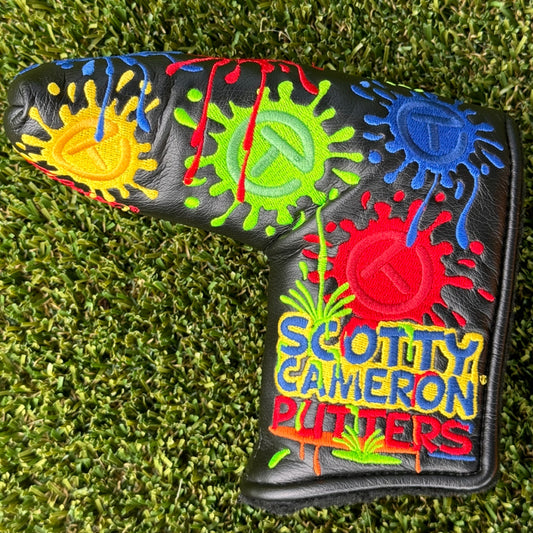 Scotty Cameron Black Paint Splash Blade Circle T Headcover