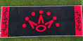 Load image into Gallery viewer, Scotty Cameron Rare Black/Red Dancing Scotty Cameron 7 Point Crown Golf Towel
