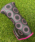 Load image into Gallery viewer, Scotty Cameron 2017 Pink/Black Holiday 7 Point Crown Blade Headcover
