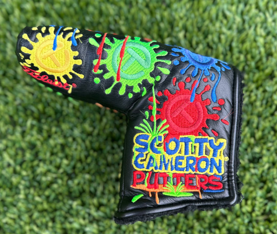 Scotty Cameron Paint Splash Black Circle T Headcover