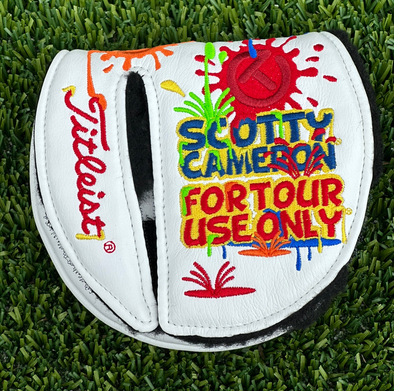 Scotty Cameron Mid Round Mallet White Paint Splash Circle T Headcover